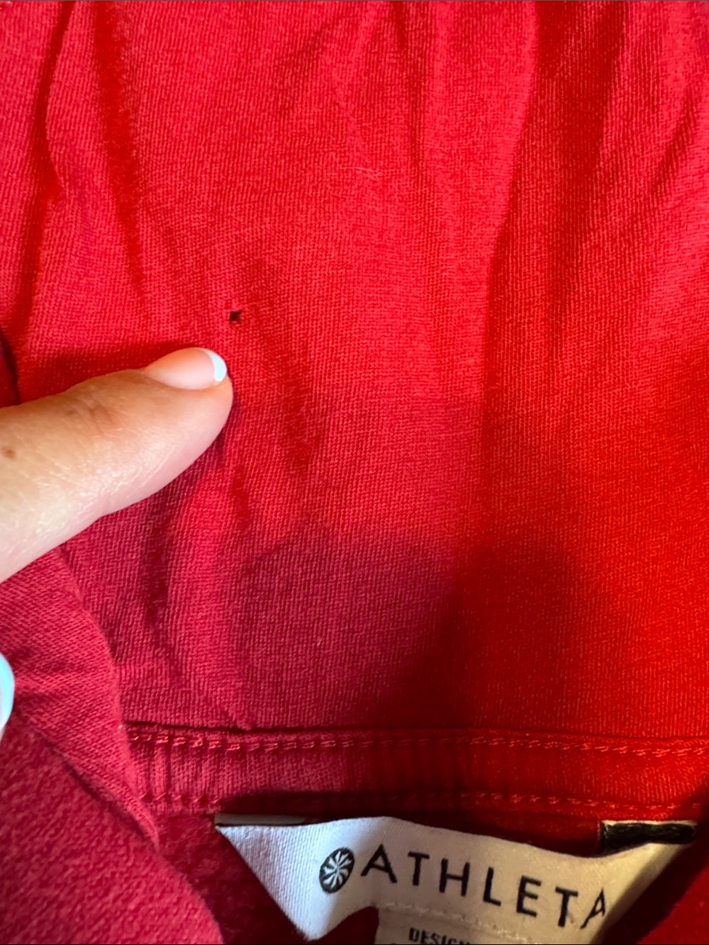Athleta Red Hooded Pullover Sweatshirt - Picture 4 of 7